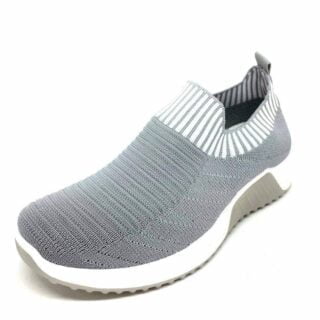 Zapatilla deportiva estilo calcetín gris