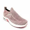 Zapatilla deportiva estilo calcetín rosa