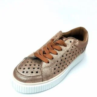 Zapatilla deportiva doble suela dorada