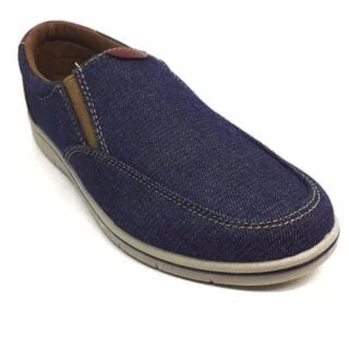 Alternative view of Zapatilla deportiva casual con elásticos azul