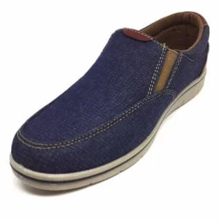 Zapatilla deportiva casual con elásticos azul