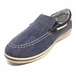 Deportiva casual con elásticos marino