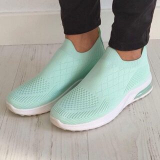 Zapatilla deportiva de elásticos 8 c angel j180k verde2