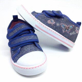 Zapatilla de lona y putera de goma estilo basket rosa 17 c angel k16nina8