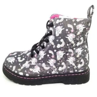 Bota estilo militar estampados de unicornios Double King