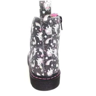 Alternative view of Bota estilo militar estampados de unicornios Double King