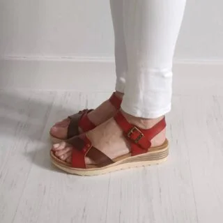 Alternative view of Sandalia plana con suela de bio confort