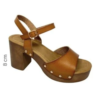 Sandalia madera con pulsera al tobillo fe-w18-90
