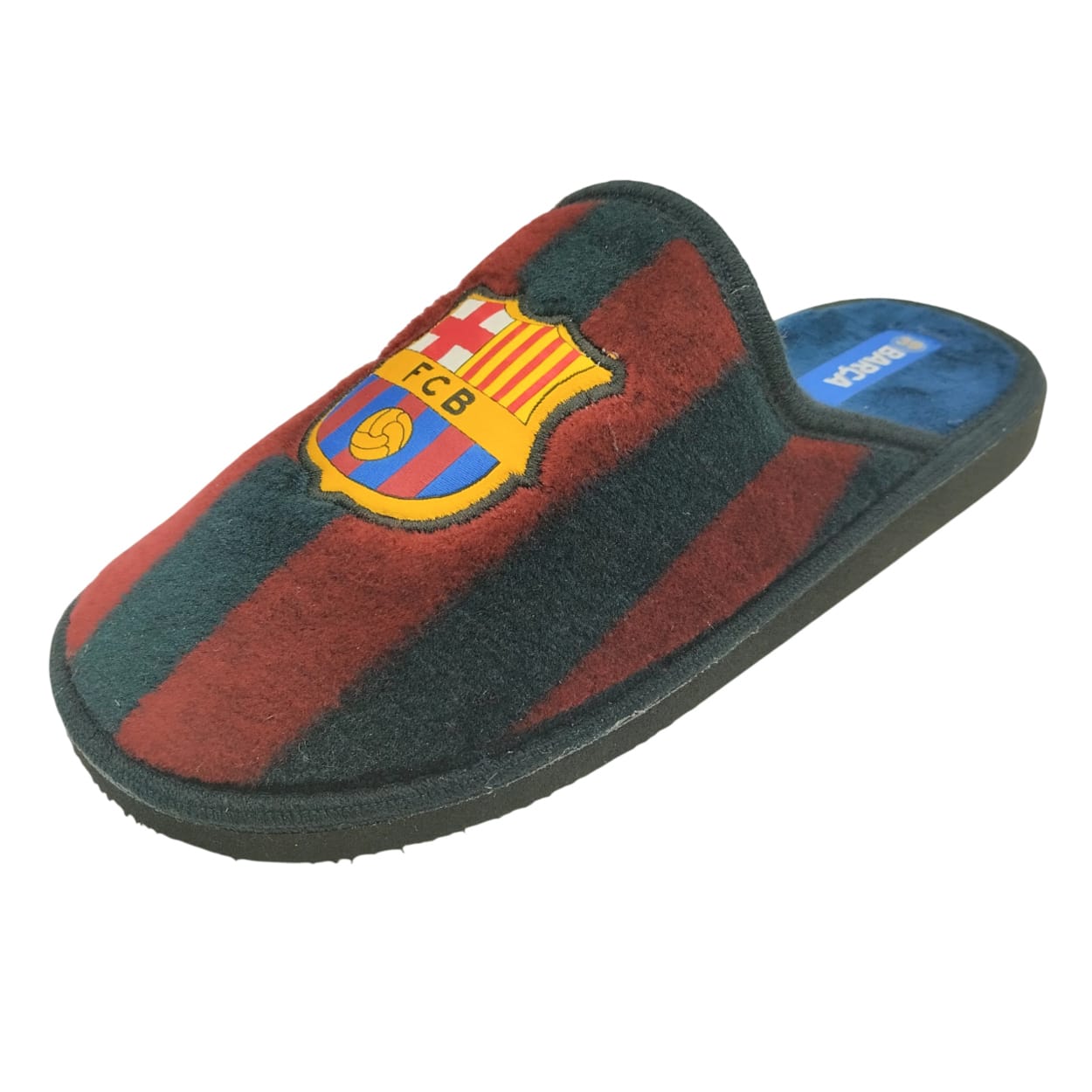 MARPEN SLIPPERS Pantofole Invernali FC Barcelona Ufficiali, Unisex, Suola Parquet, Lavabili, Taglia 42 Nero