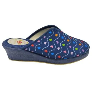 Zapatilla de casa destalonada con 3 cm de cuña alcalde 8020