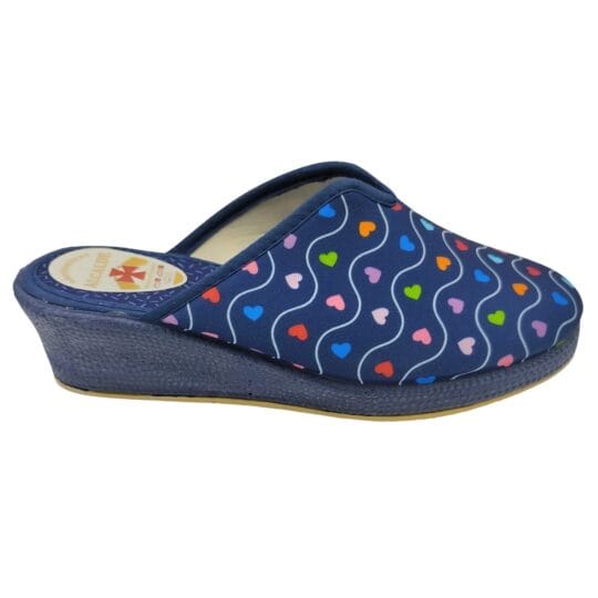 Zapatilla de casa destalonada con 3 cm de cuña alcalde 8020