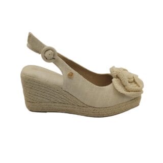 Valenciana con pulsera al tobillo cuña 7.5 cm y plataforma 2.5 cm Buonarotti CF5040