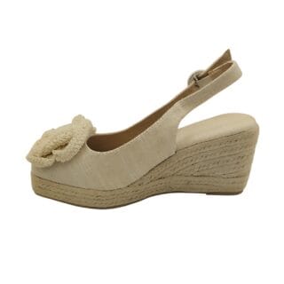 Alternative view of Valenciana con pulsera al tobillo cuña 7.5 cm y plataforma 2.5 cm Buonarotti CF5040