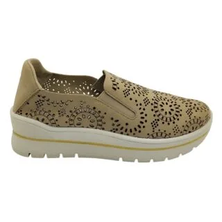 Mocasín con elásticos y cuña recta de 3 cm muy ligeros